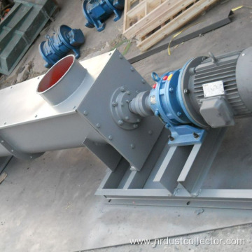 Double screw conveyor for bag filter